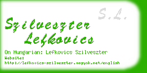 szilveszter lefkovics business card
